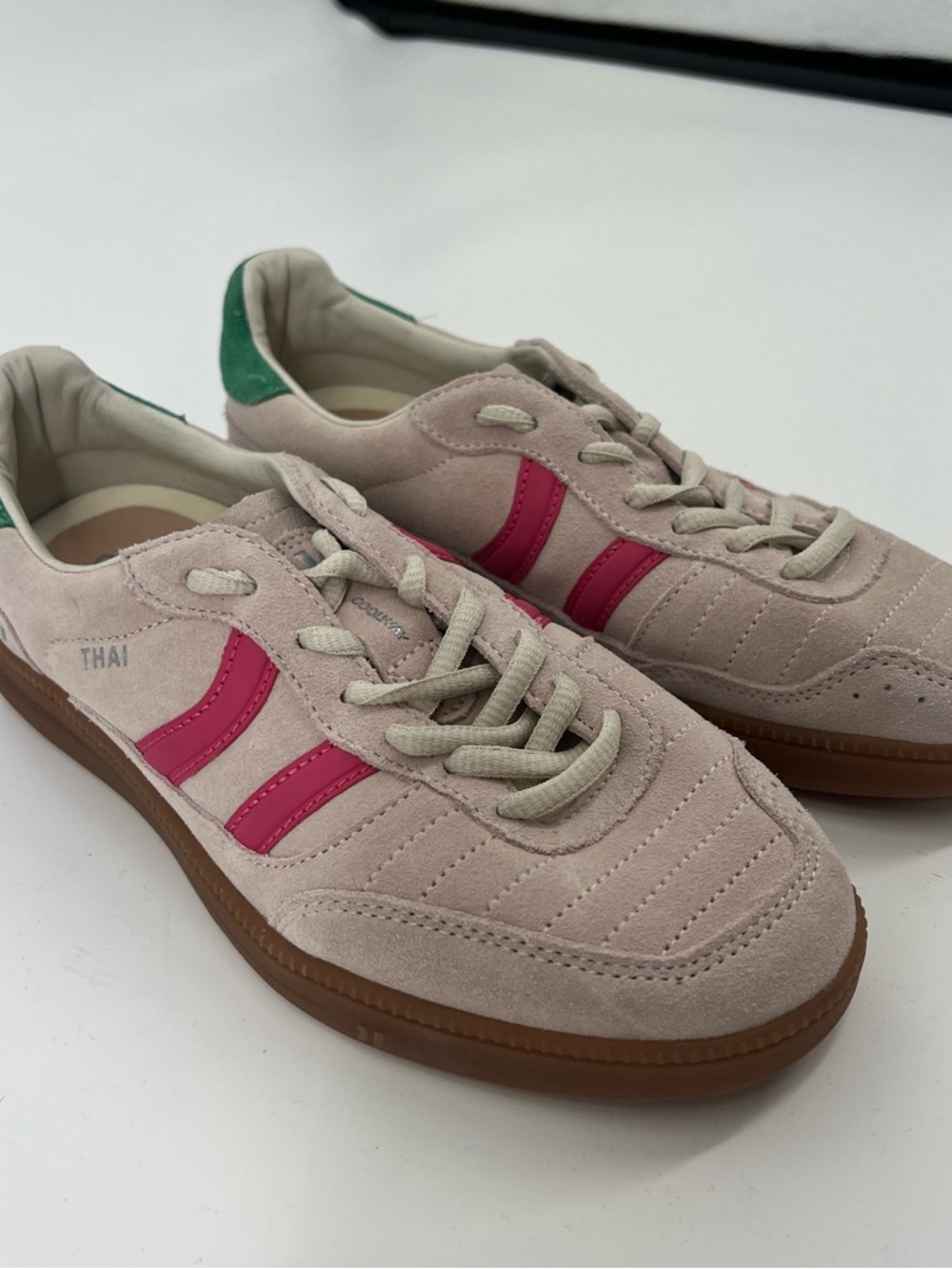 Coolway Thai Nude Pink Suede Upper Lace Up Low Profile Streetwear Sneakers 9 - Picture 3 of 7